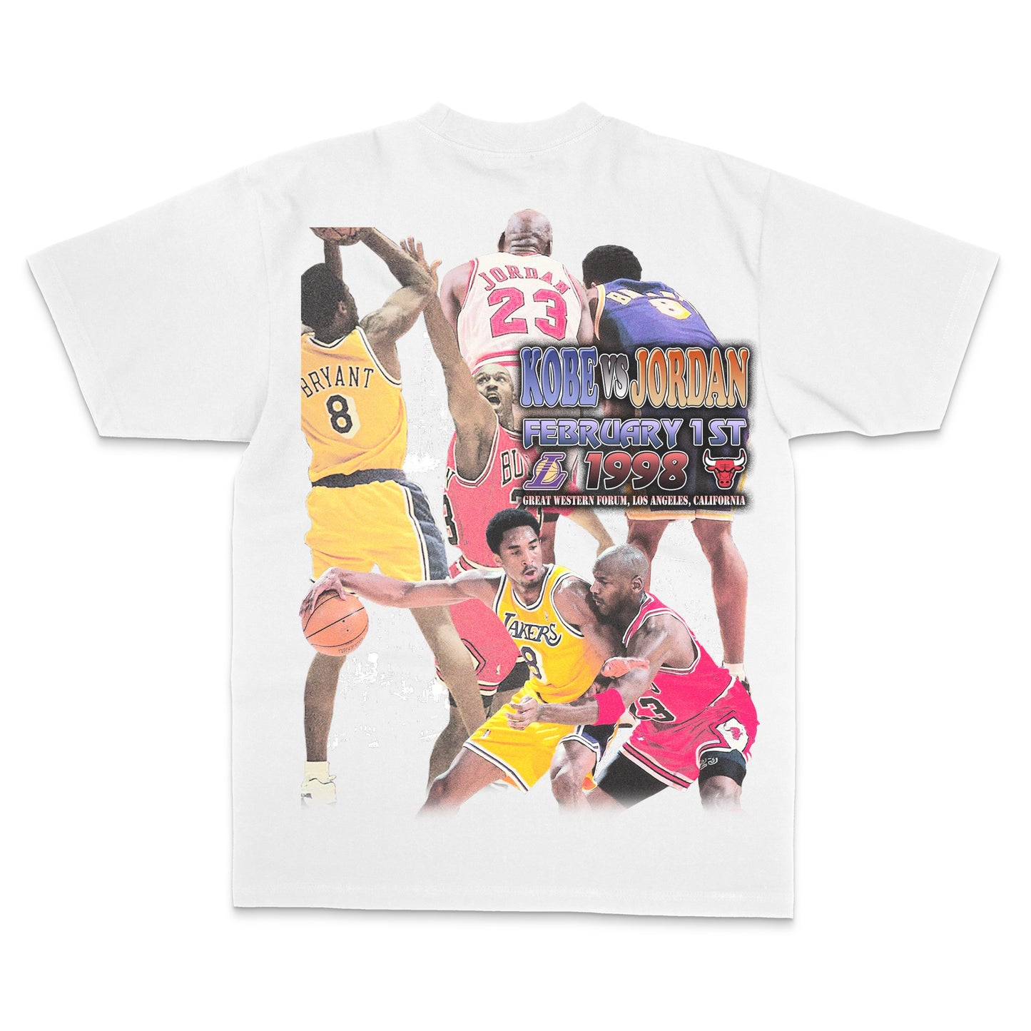 Kobe vs Jordan Coolie Photo Tee White
