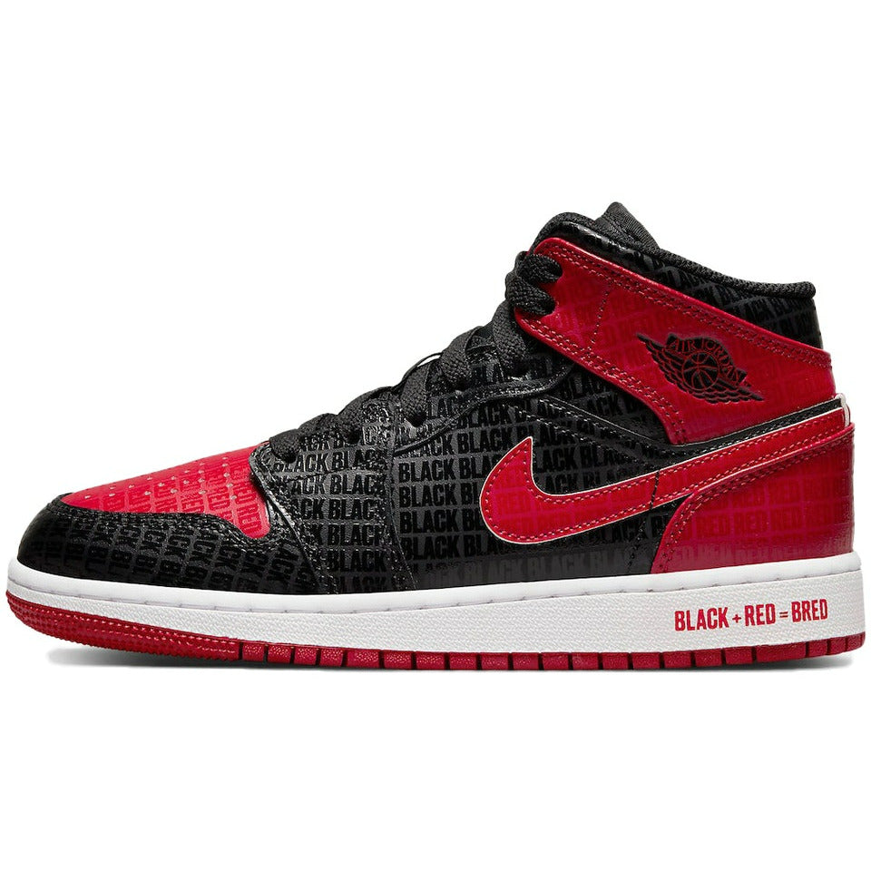 Jordan 1 Mid Bred Text (GS) - DM9650-001