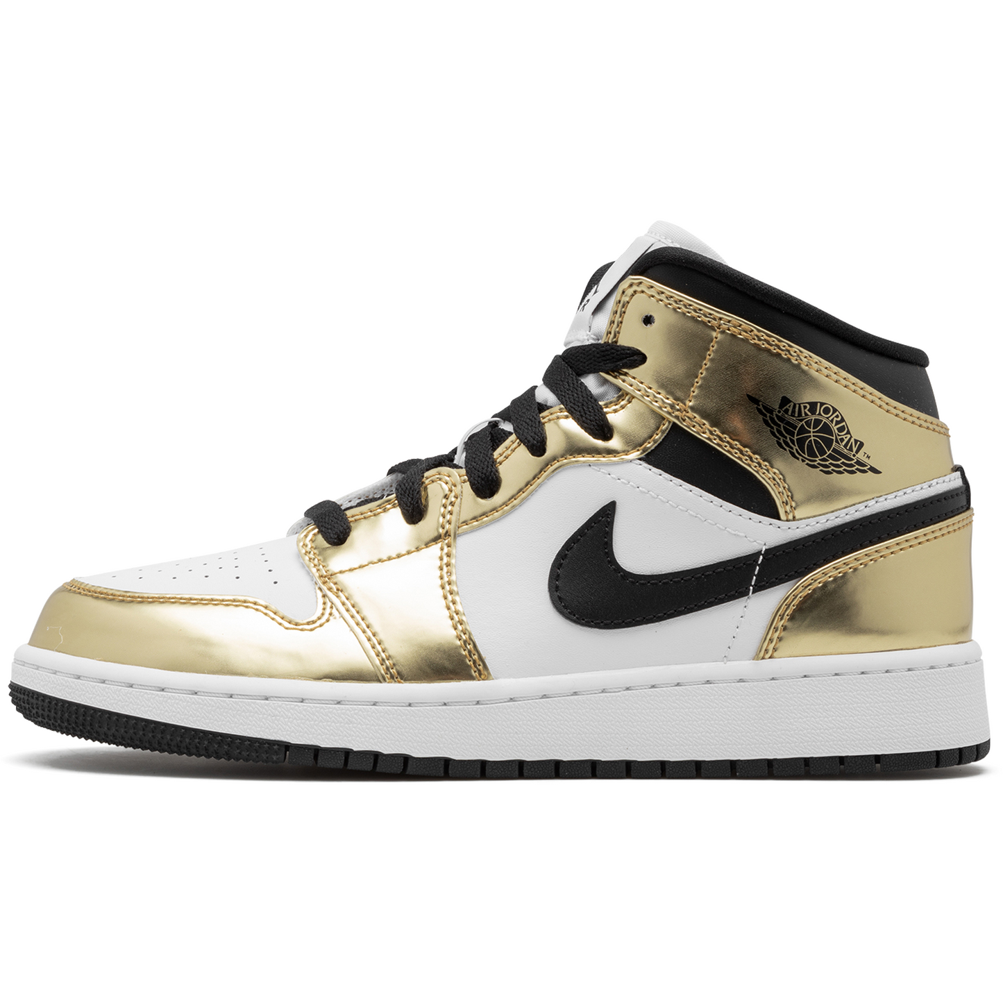 Jordan 1 Mid Metallic Gold Black White (GS) - DC1420-700