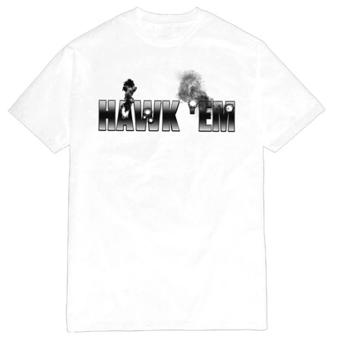 Pop Smoke x Vlone Hawk Em' T-Shirt White
