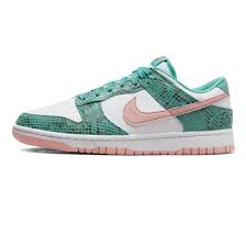 Nike Dunk Low Snakeskin Washed Teal Bleached Coral - DR8577-300