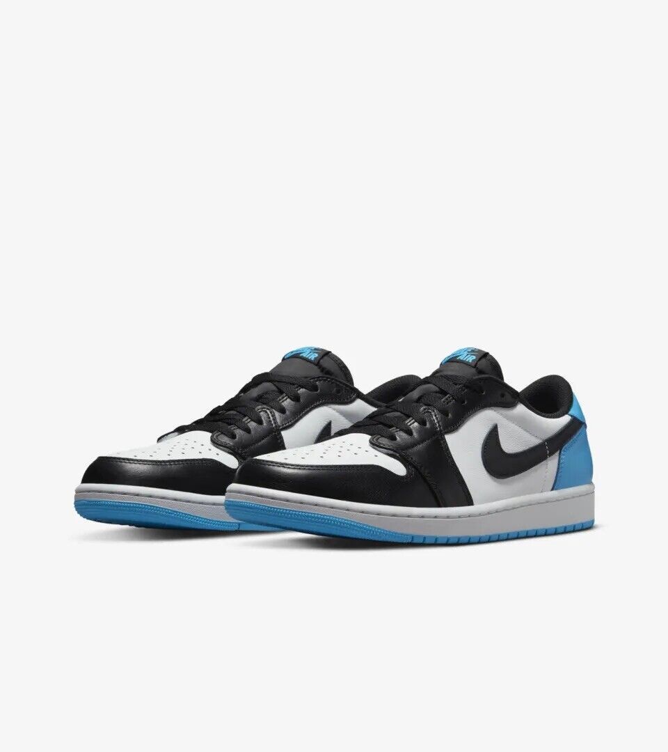 Jordan 1 Retro Low OG Black Dark Powder Blue (GS) - CZ0858-104