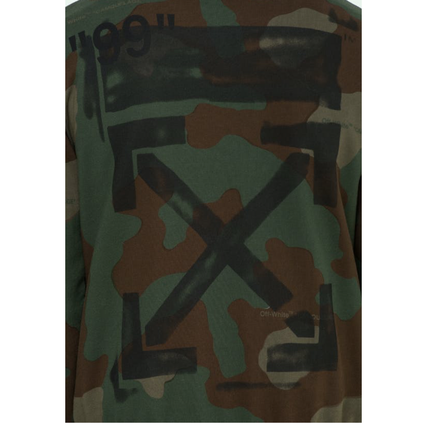 OFF-WHITE Diaganol Stencil Zip Up Hoodie Camo/Black