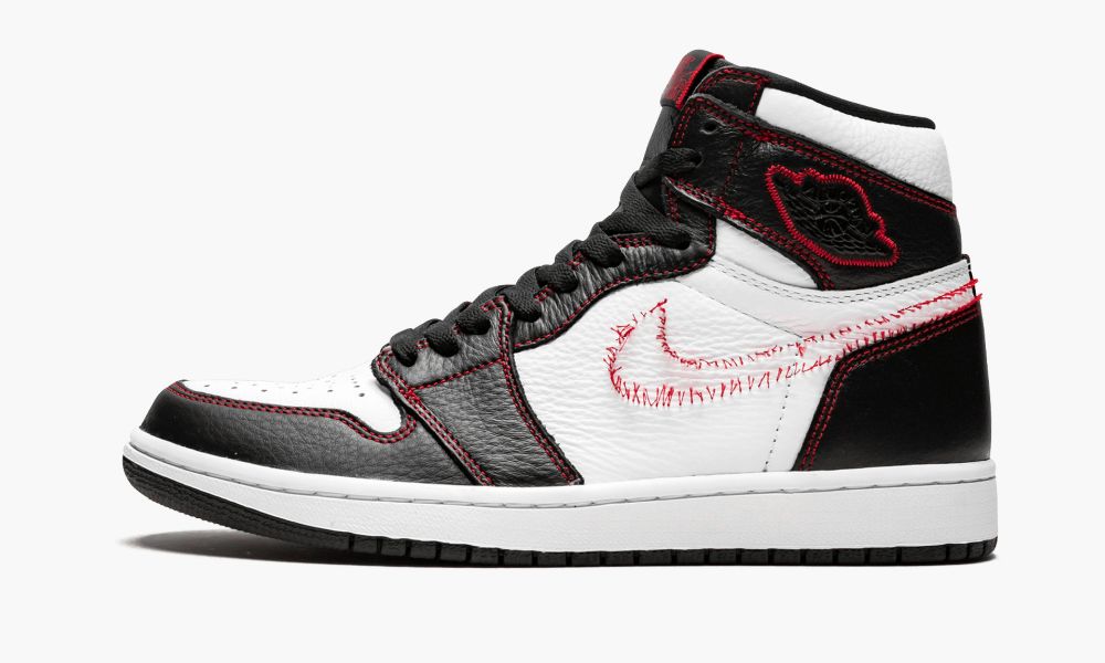Jordan 1 Retro High Defiant White Black Gym Red - CD6579-071