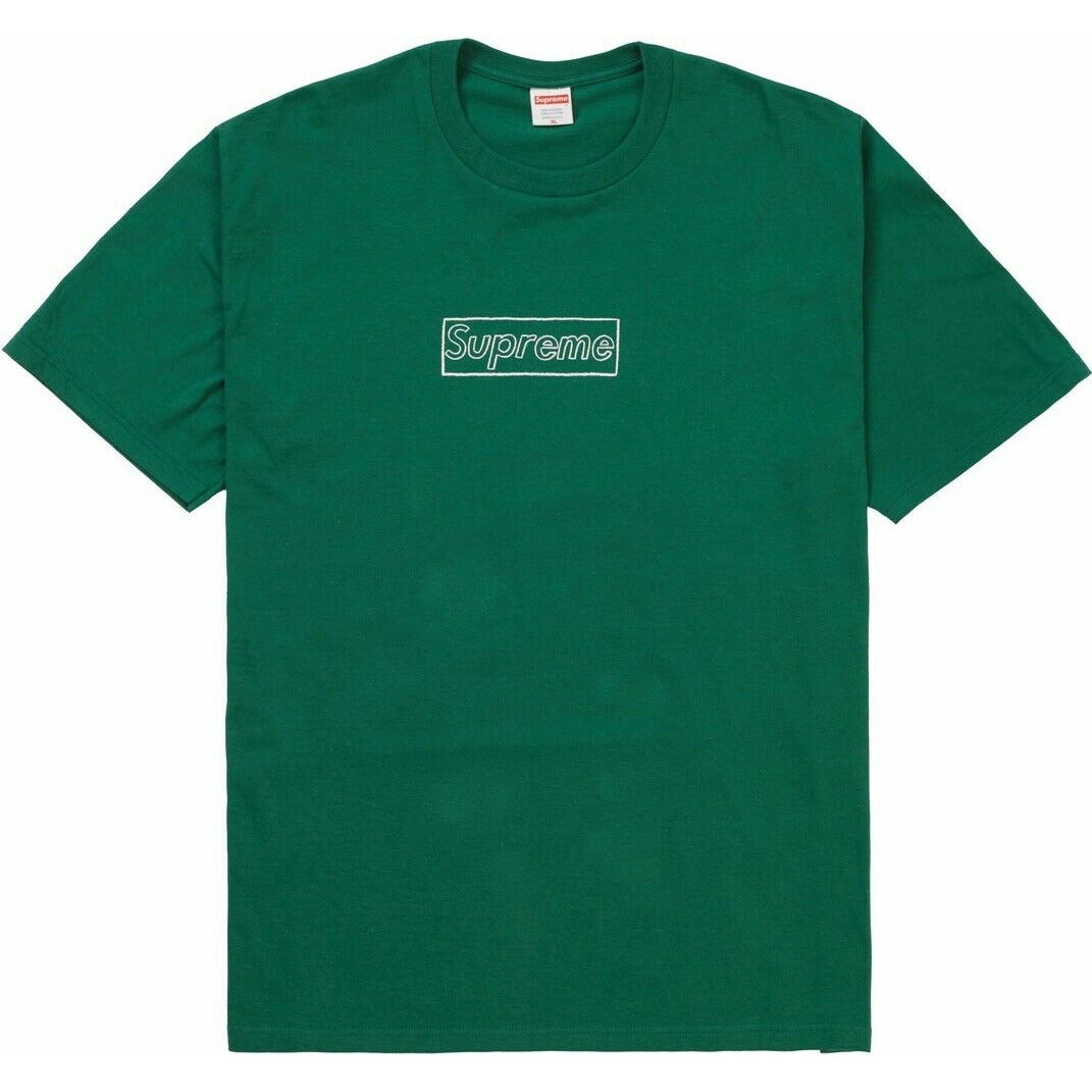 Supreme KAWS Chalk Logo Tee Light Pine
