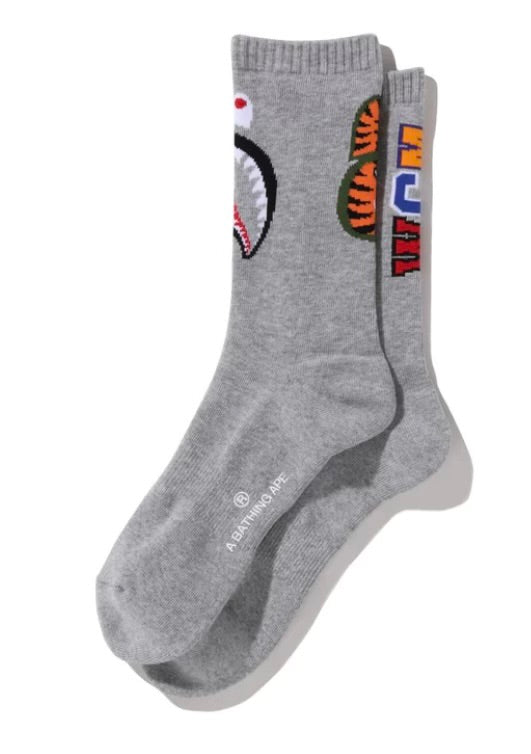 BAPE Shark Socks Grey