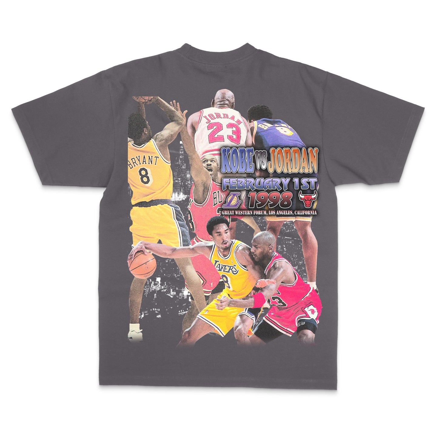 Kobe vs Jordan Coolie Tee Vintage Black