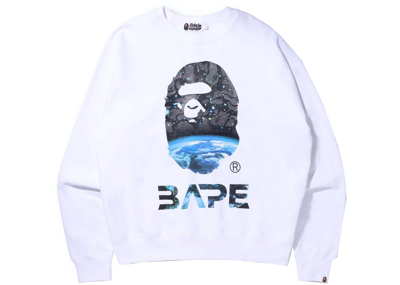 Bape Crewneck White Space Camo