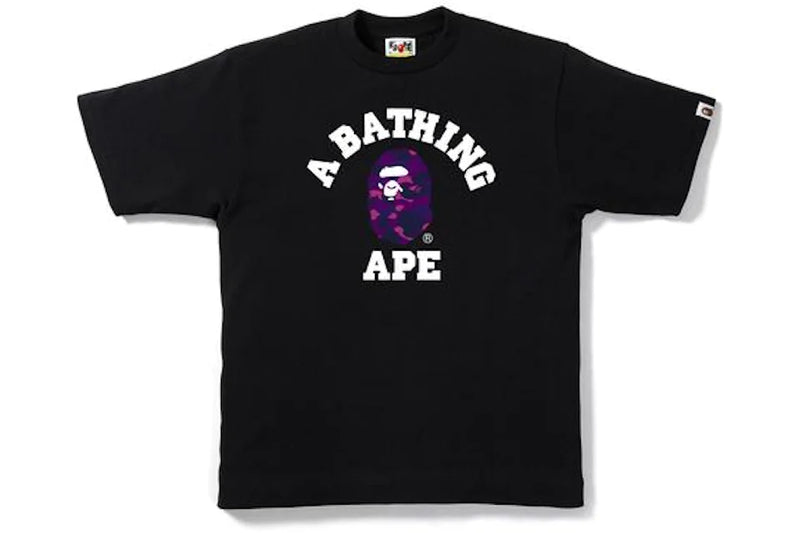 Bape College Tee Black/Purple