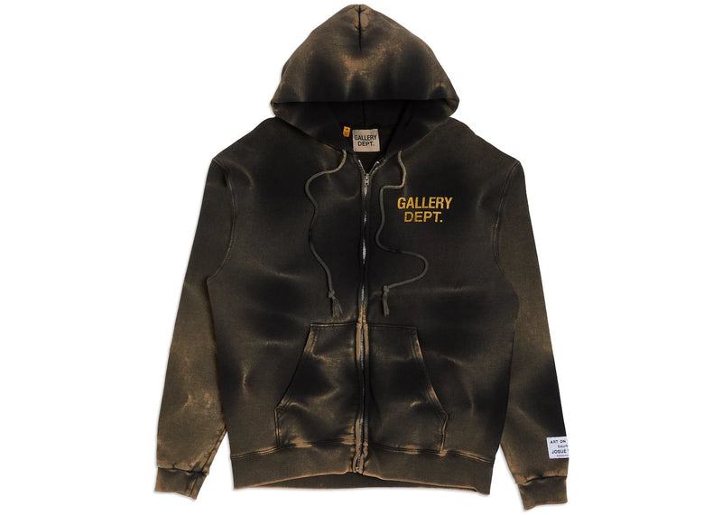 Gallery Dept Black Faded Zip Up