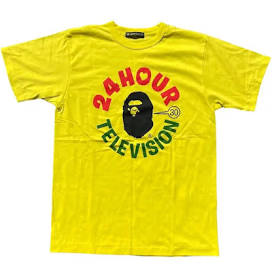 Bape x 24Hr Television Tee Yellow