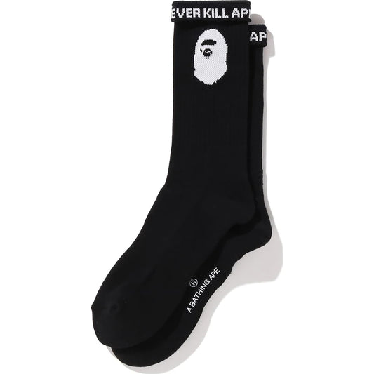 Bape Ape Head Socks Black