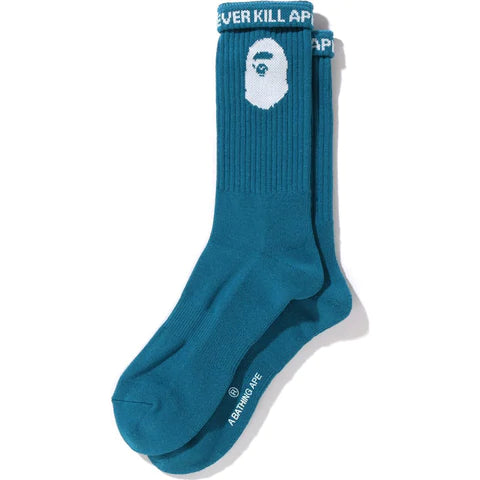 Bape Ape Head Socks Teal