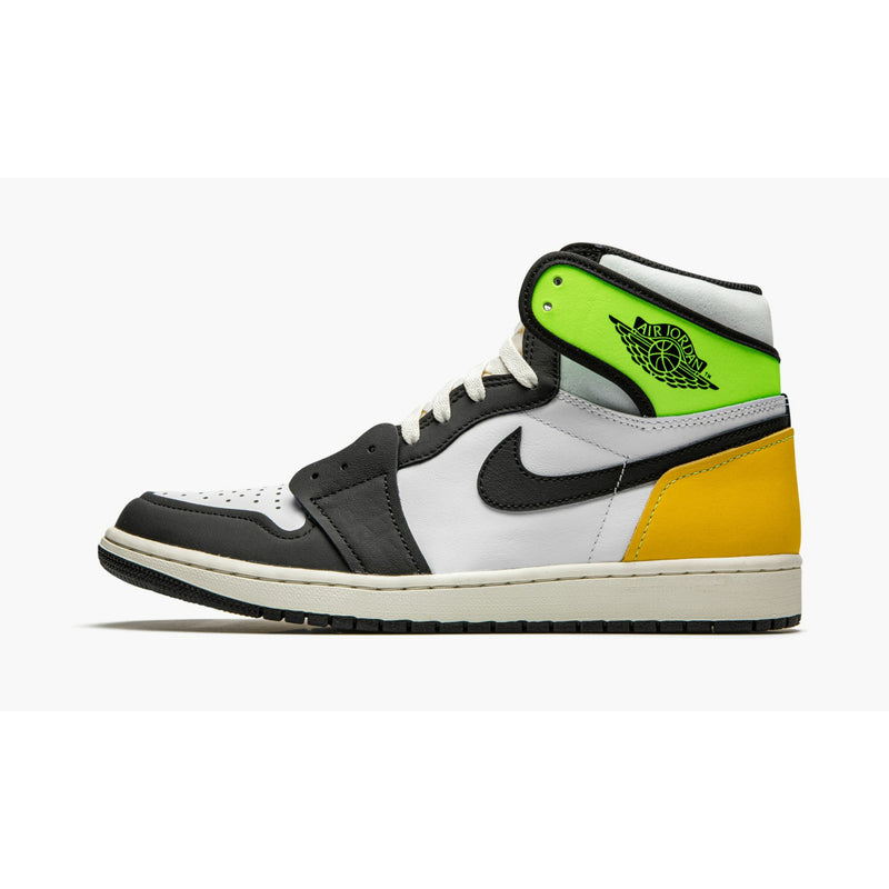 Jordan 1 Retro High White Black Volt University Gold - 555088 118