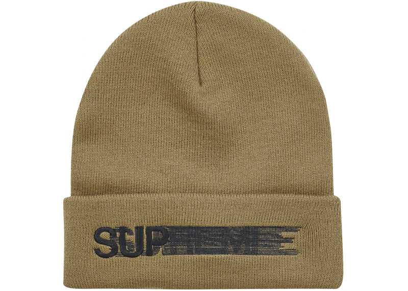 Supreme Motion Logo Beanie Taupe