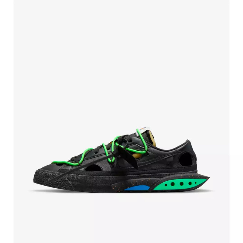 Nike Blazer Low Off-White Black Electro Green - DH7863-001