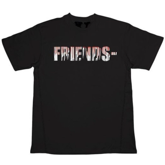 Vlone Shredded Tee Black/Red