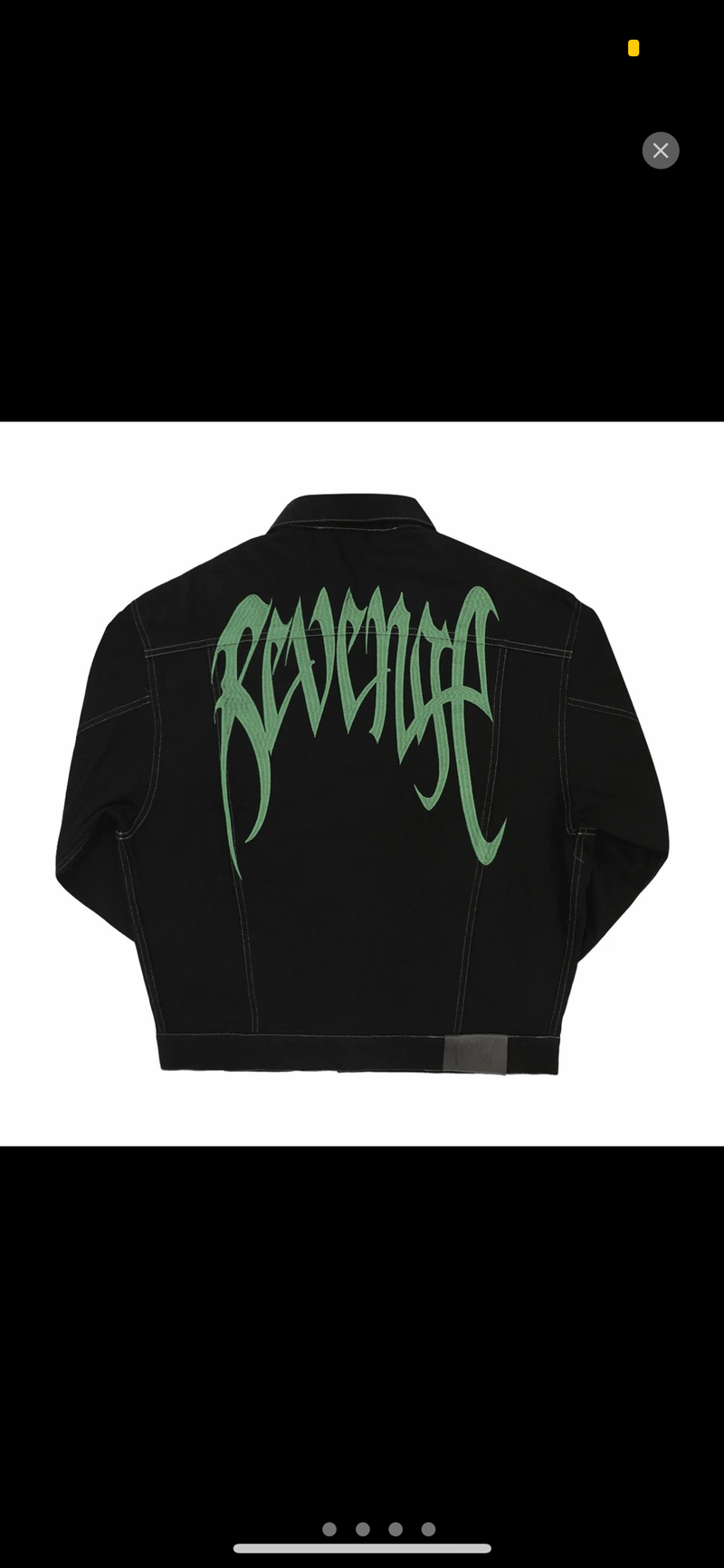 Revenge Emerald Embroidered Logo Denim Jacket