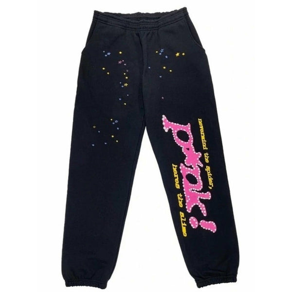 Sp5der P*nk Sweatpants Black