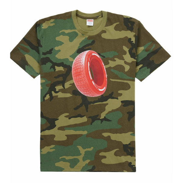 Supreme Tire Tee Woodland Camo