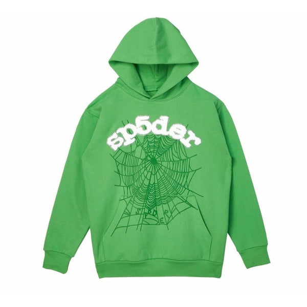 Spider Rhinestone Hoodie Green