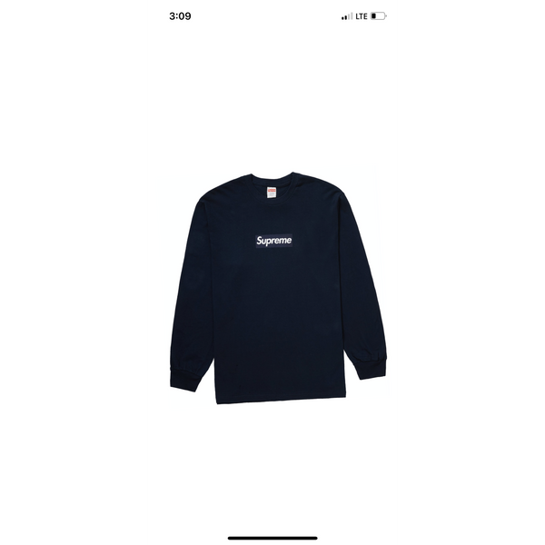 Supreme Box Logo L/S Tee Navy