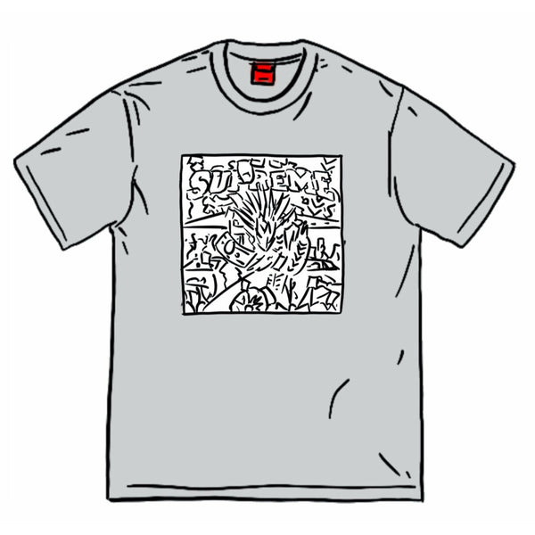 Supreme Dragon Tee Grey