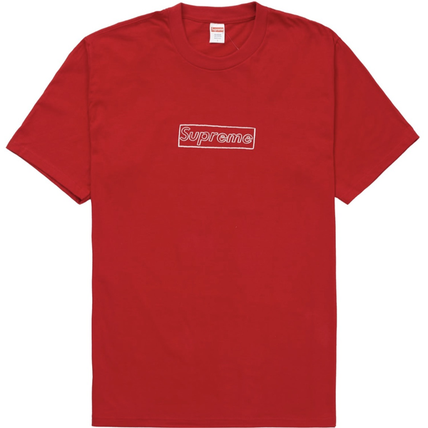 Supreme KAWS Chalk Logo Tee Red