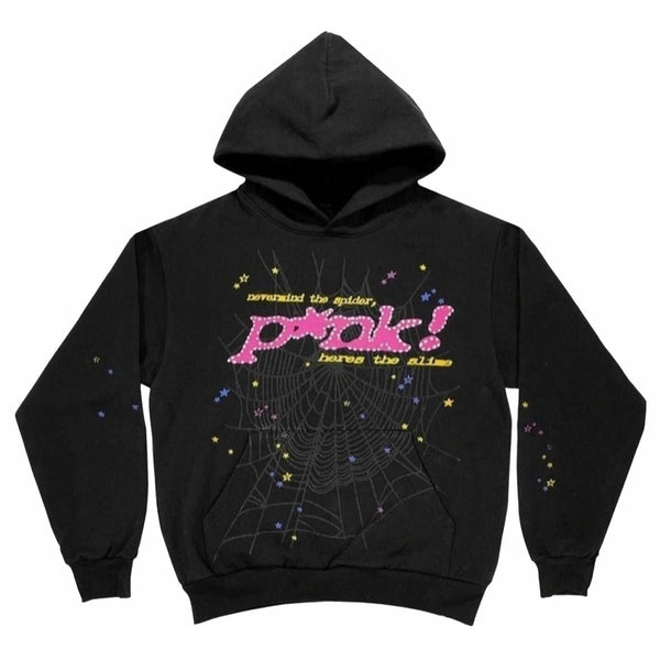 Sp5der P*NK Hoodie Black