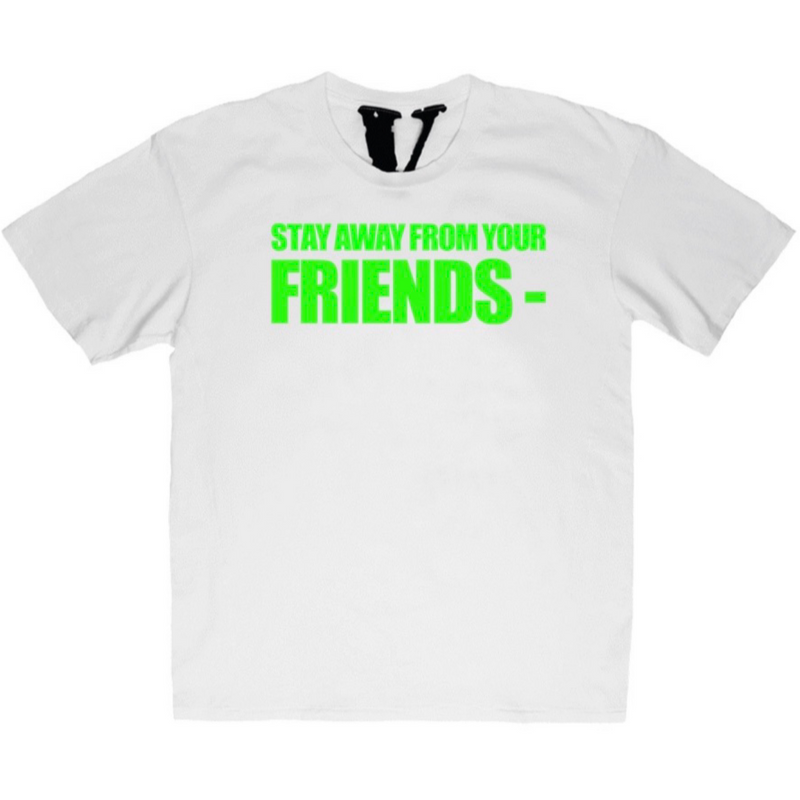 Vlone Stay Away Friends COVID-19 Tee White/Green