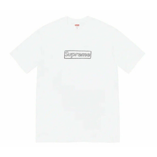 Supreme KAWS Chalk Logo Tee White