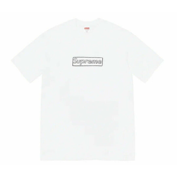 Supreme KAWS Chalk Logo Tee White