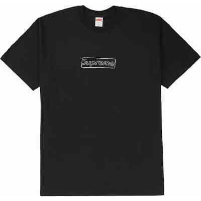 Supreme KAWS Chalk Logo Tee Black